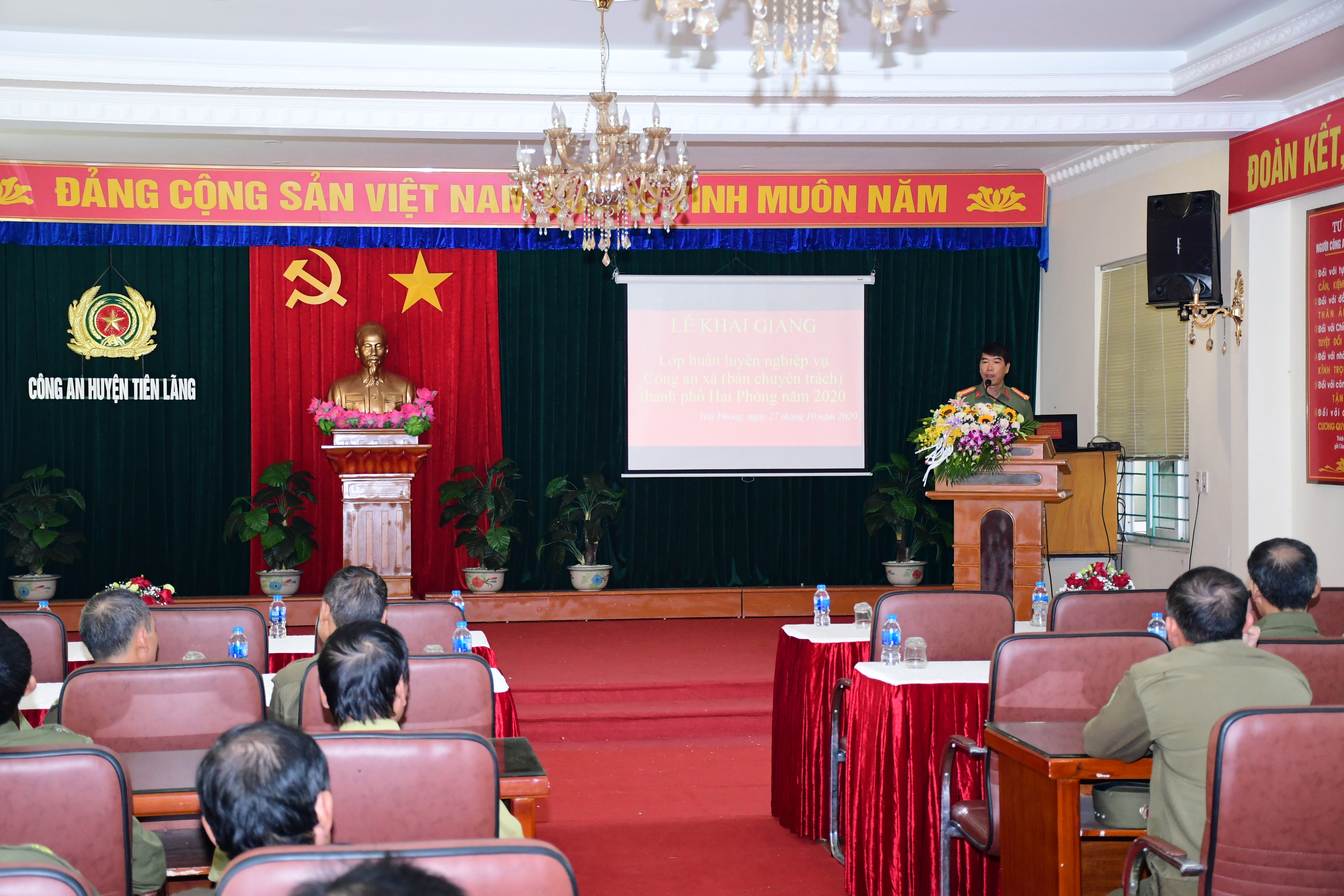 Khai giảng lớp huấn luyện nghiệp vụ Công an xã tại thuộc địa bàn huyện Tiên Lãng và Kiến Thụy